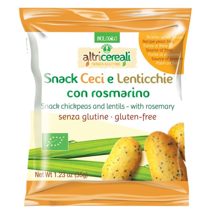 PROBIOS ALTRI CEREALI SNACK CECI E LENTICCHIE CON ROSMARINO 35G