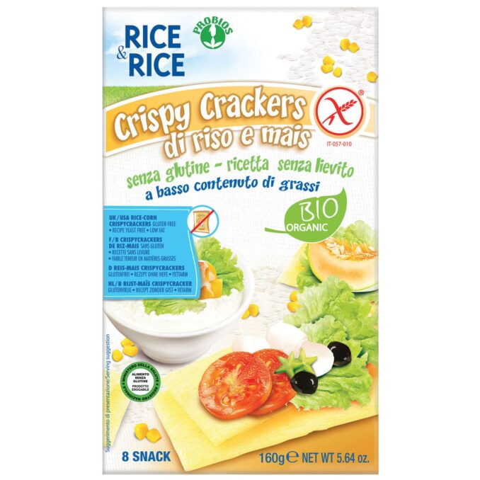 PROBIOS RICE&RICE CRISPY CRACKERS DI RISO E MAIS 8X20G