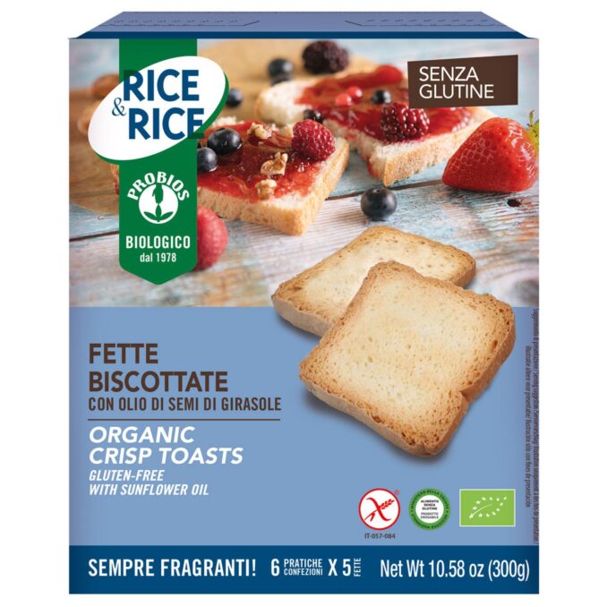 PROBIOS RICE&RICE FETTE BISCOTTATE CON OLIO DI SEMI DI GIRASOLE 6X50G