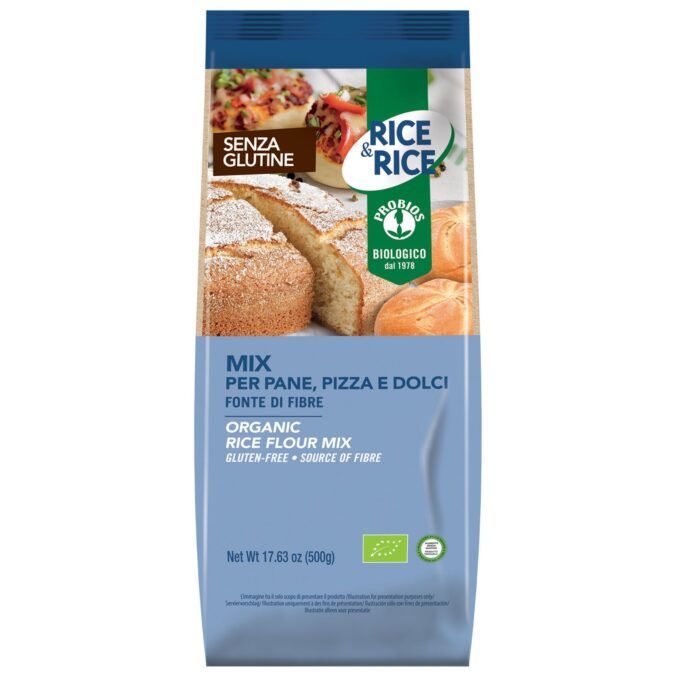 PROBIOS RICE&RICE MIX PANE PIZZA E DOLCI 500G