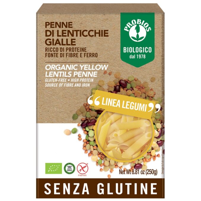 PROBIOS PENNE DI LENTICCHIE GIALLE 250G