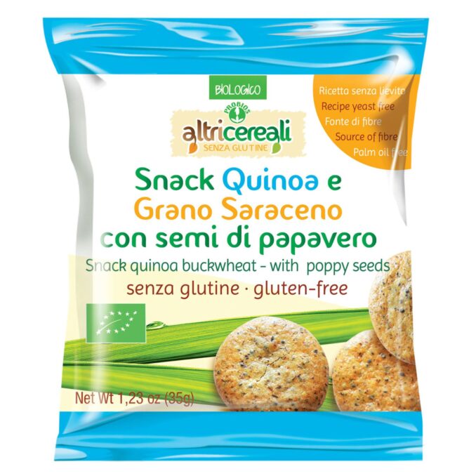 PROBIOS ALTRI CEREALI SNACK QUINOA E GRANO SARACENO 35G