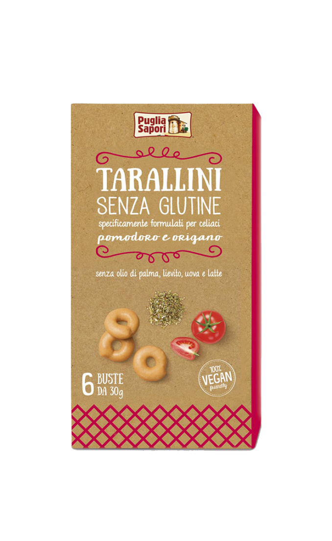 RE FOOD PUGLIA SAPORI TARALLINI POMODORO E ORIGANO 6X30G