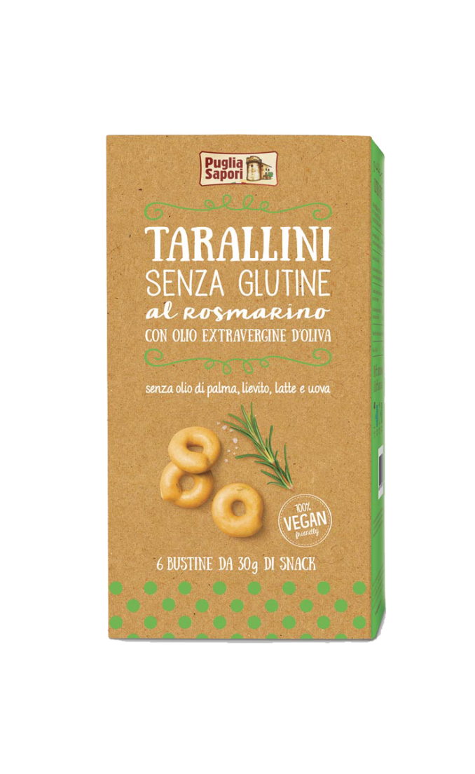 RE FOOD PUGLIA SAPORI TARALLINI AL ROSMARINO E  OLIO EXTRA VERGINE DI OLIVA 6X30G