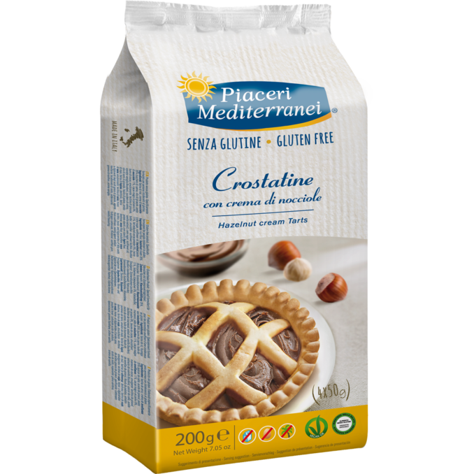 PIACERI MEDITERRANEI  CROSTATINE NOCCIOLA 4X50G