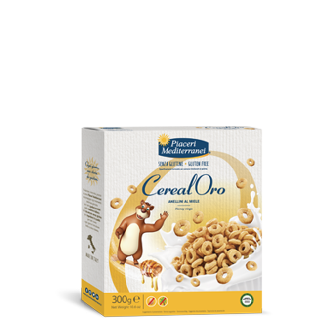 PIACERI MEDITERRANEI  CEREALORO ANELLINI AL MIELE 300G