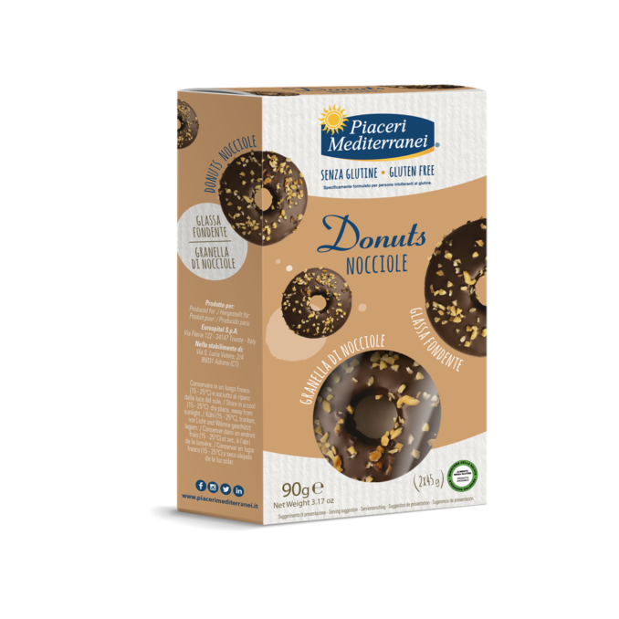 PIACERI MEDITERRANEI  DONUTS NOCCIOLE 90G
