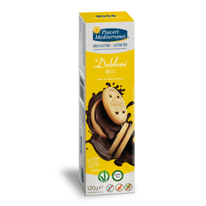 PIACERI MEDITERRANEI  DOBLONI NOCCIOLA 120G