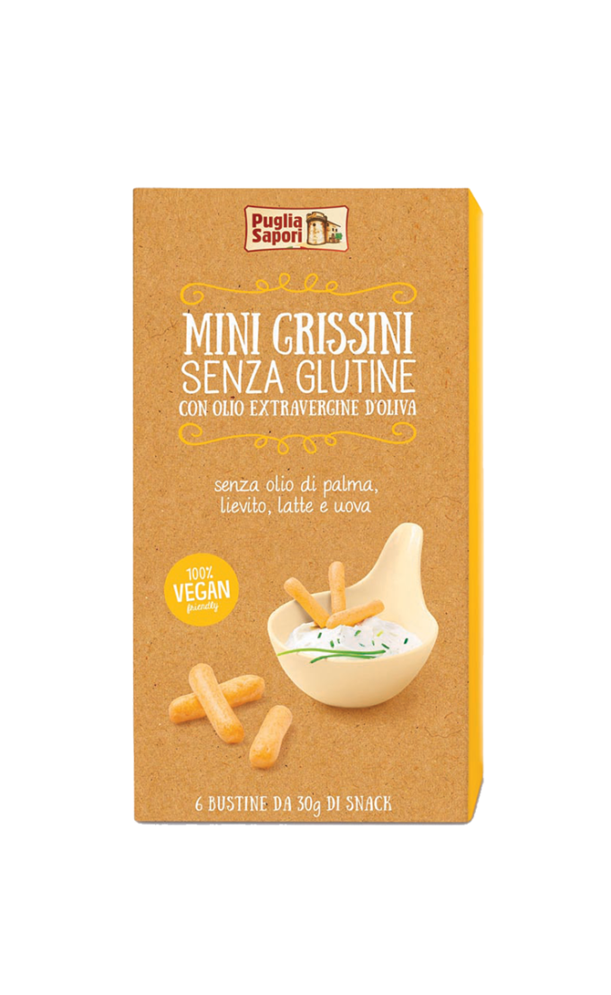 RE FOOD PUGLIA SAPORI MINI GRISSINI OLIO EXTRA VERGINE DI OLIVA 6X30G