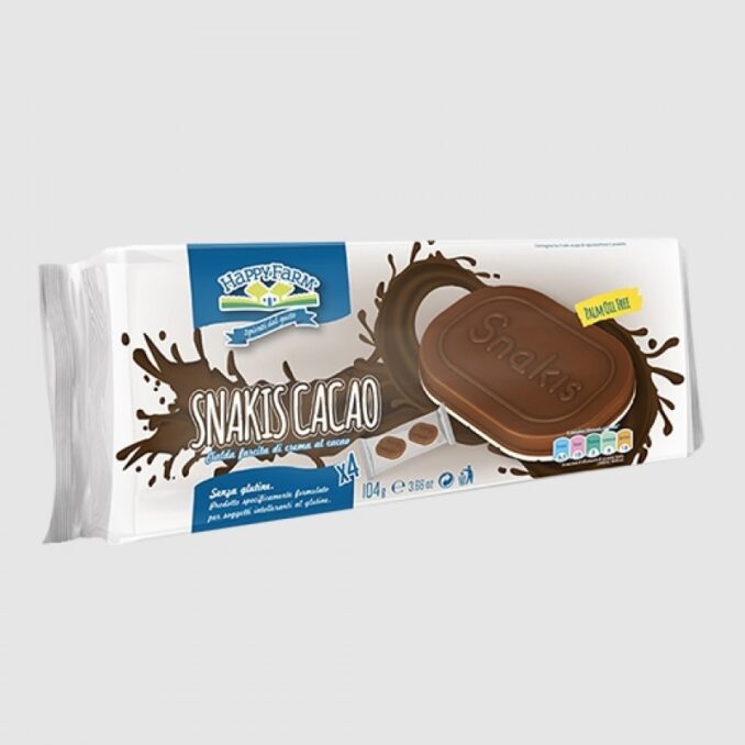 HAPPY FARM SNAKIS AL CACAO BISCOTTO RIPIENO DI CREMA AL CACAO