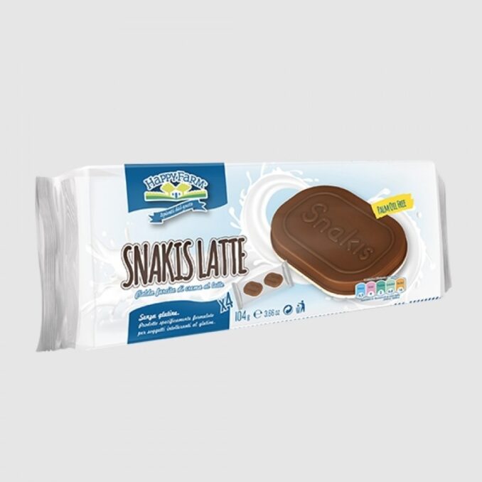 HAPPY FARM SNAKIS LATTE BISCOTTO RIPIENO DI CREMA AL LATTE