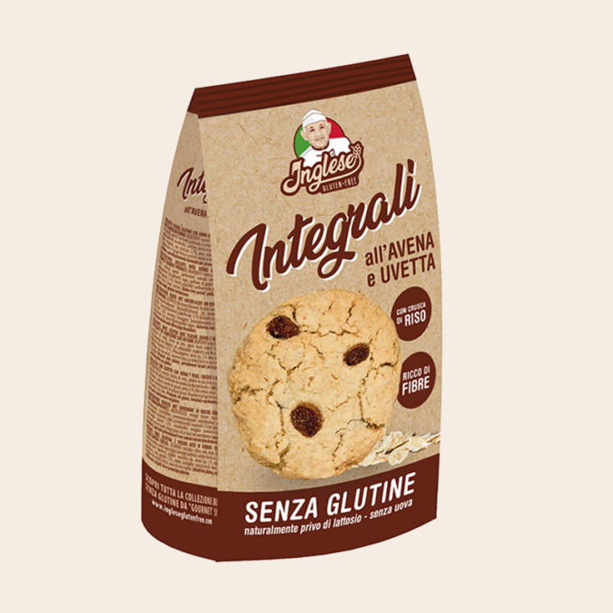 INGLESE - BISCOTTI INTEGRALI AVENA E UVETTA 300G