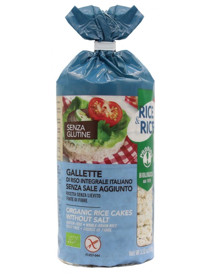 PROBIOS RICE&RICE GALLETTE DI RISO INTEGRALE ITA S/SALE 100G