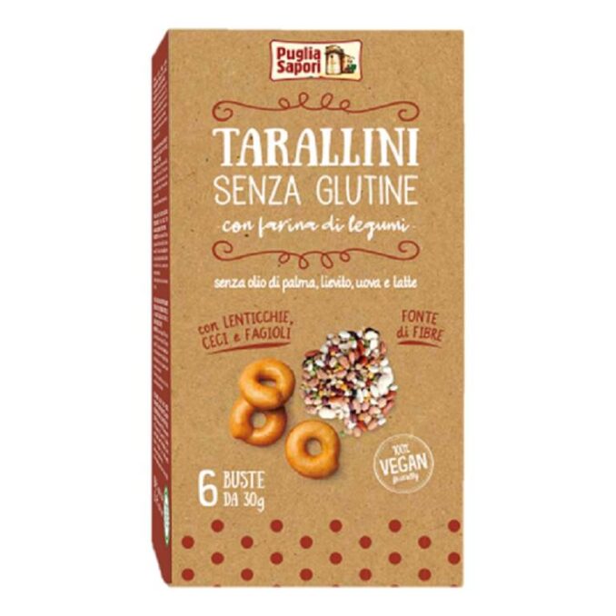 RE FOOD PUGLIA SAPORI TARALLINI AI LEGUMI 6X30G