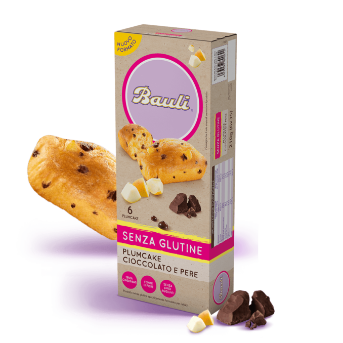 BAULI – PLUMCAKE CIOCCOLATO E PERE 6PZ X 35G