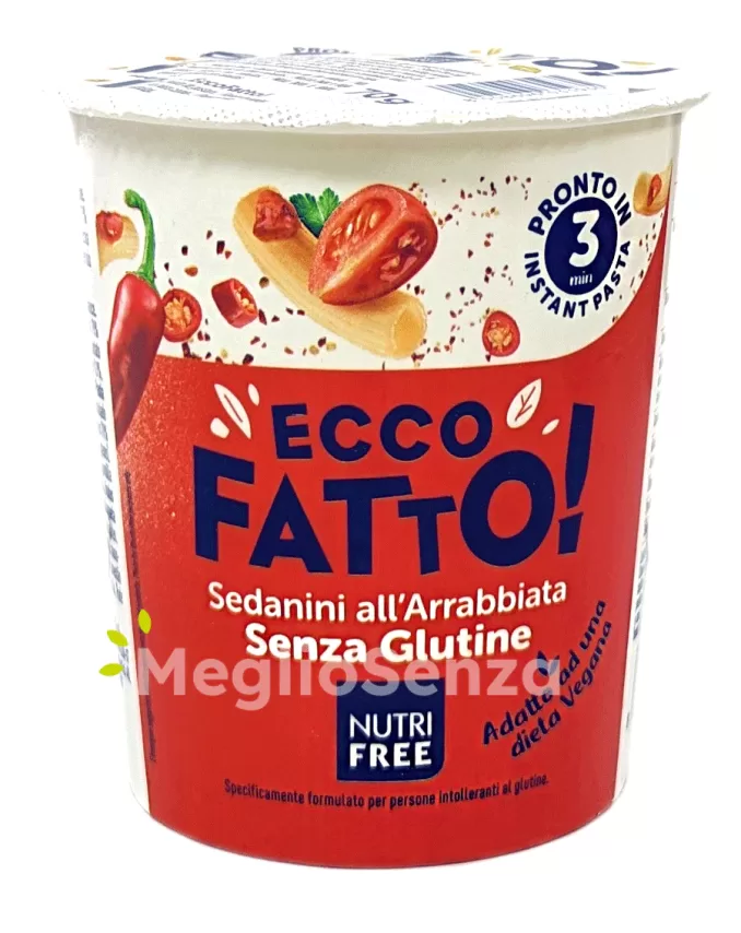 NUTRIFREE ECCO FATTO SEDANINI ALL'ARRABBIATA 70G