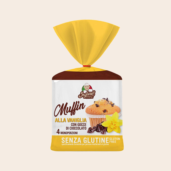 INGLESE MUFFIN ALLA VANIGLIA CON GOCCE DI CICCOLATO 4X50G