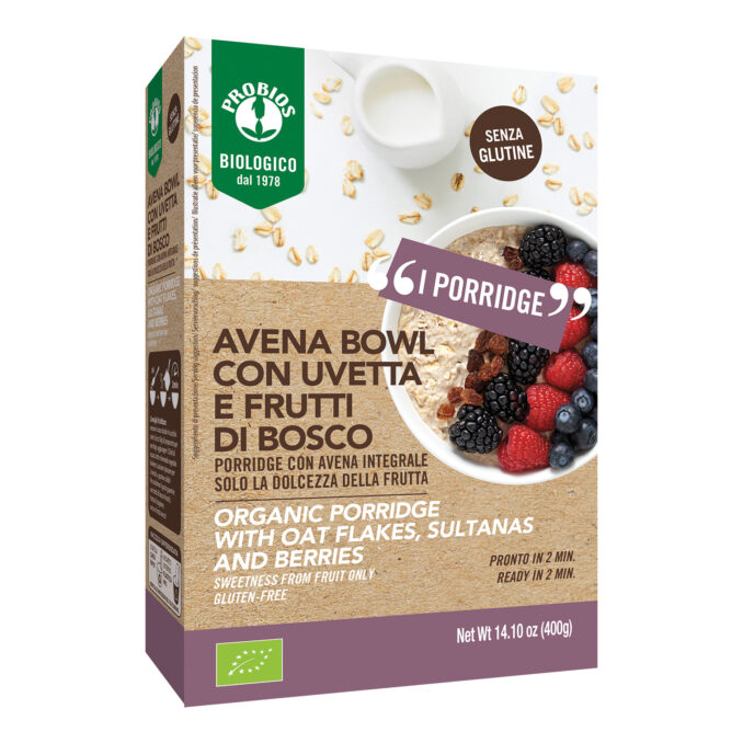 PROBIOS AVENA BOWL C/UVETTA E FRUTTI D BOSCO