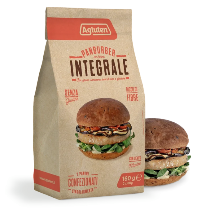 AGLUTEN PANBURGER INTEGRALE 160G
