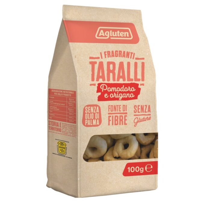 AGLUTEN TARALLI POMODORO & ORIGANO 100G
