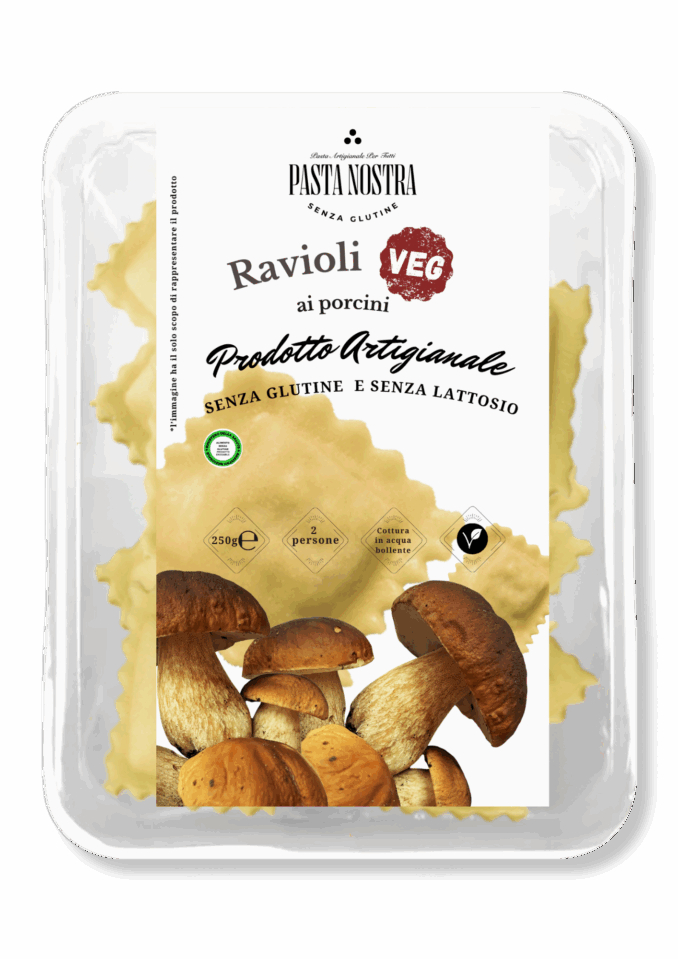 PASTA NOSTRA RAVIOLI FUNGHI PORCINI VEG 250G